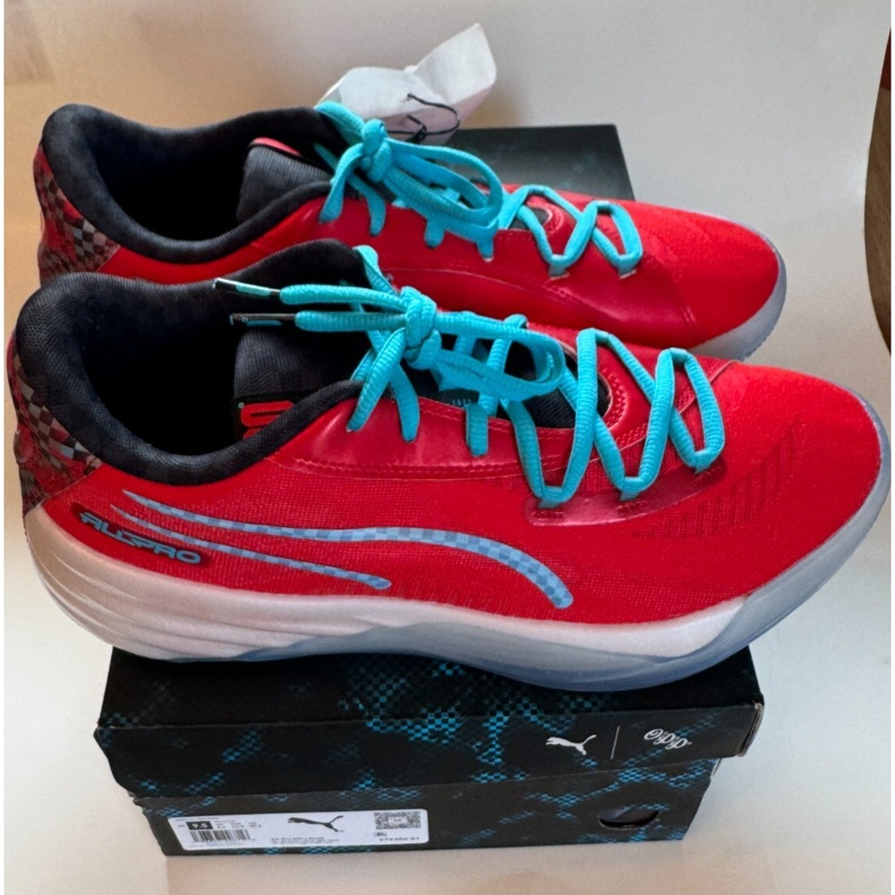 PUMA AllPro Nitro Scoot Red Basketball Sneakers Athletic Shoes Men's Size‎ 9.5